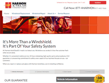 Tablet Screenshot of harmonautoglass.com